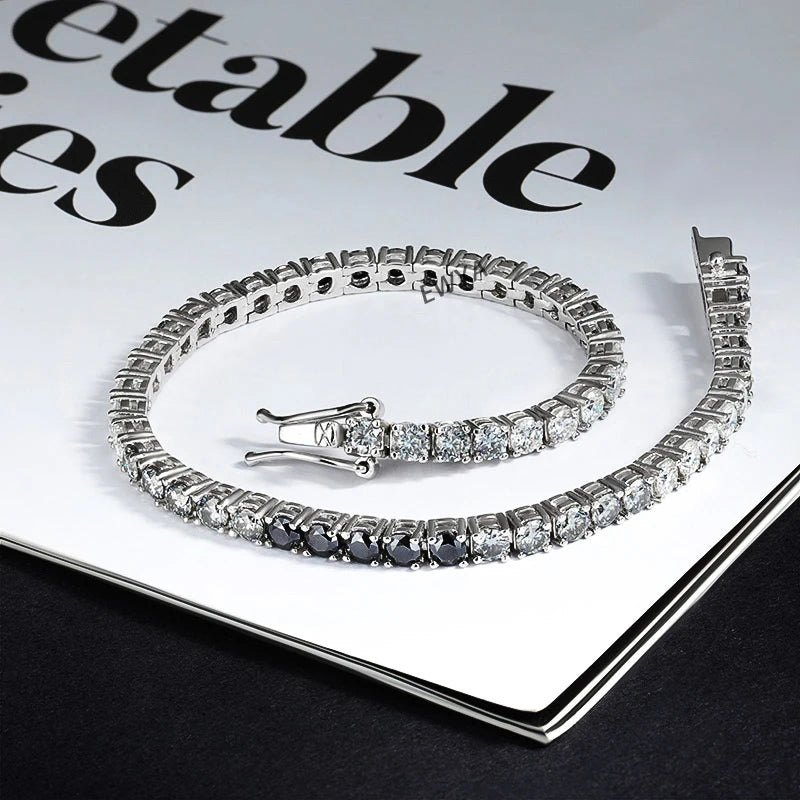 BeClassic Monoco Moissanite Tennis Bracelet – Midnight Gradient