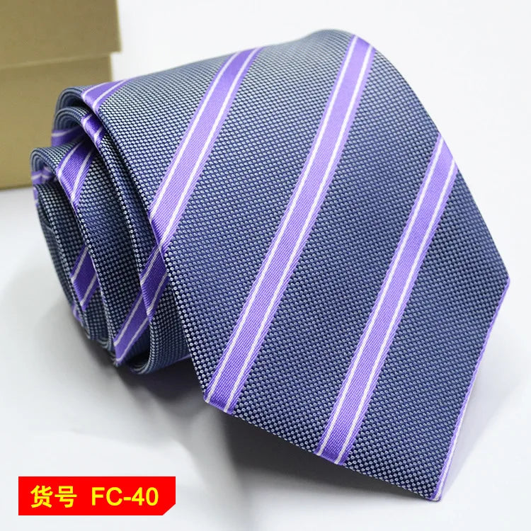67 Styles Men's Ties Solid Color Stripe Flower Floral 7-8cm Jacquard Necktie Accessories Daily Wear Cravat Wedding Party Gift