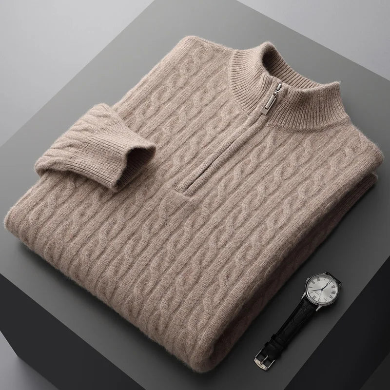 BeClassic™ 2025 Pure Wool Sweater – Classic English Style Pullover for Refined Autumn & Winter Wear.