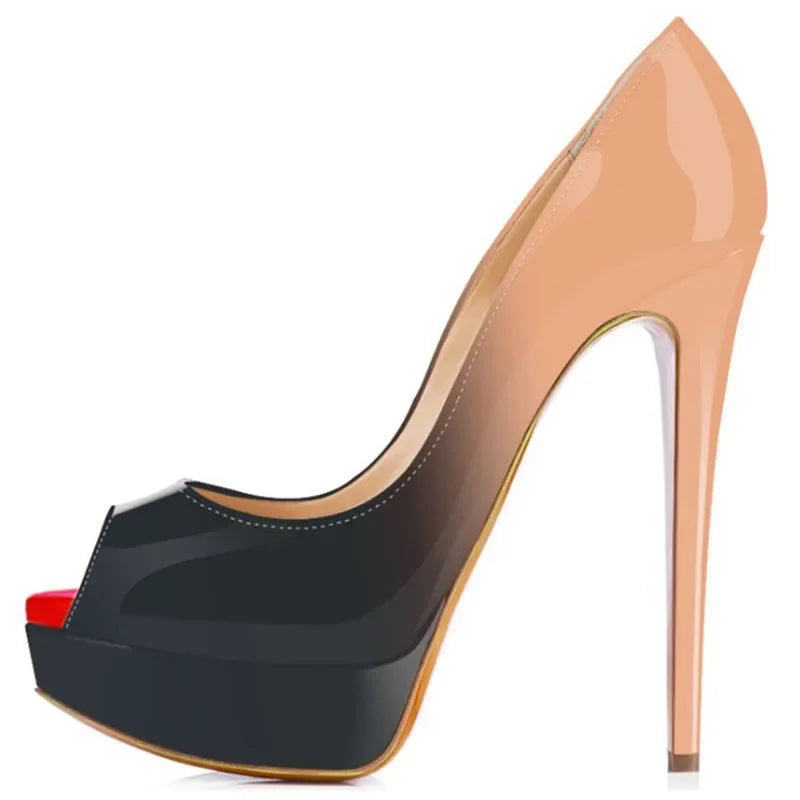 BeClassic Monoco Patent Stiletto Pumps – Midnight Allure