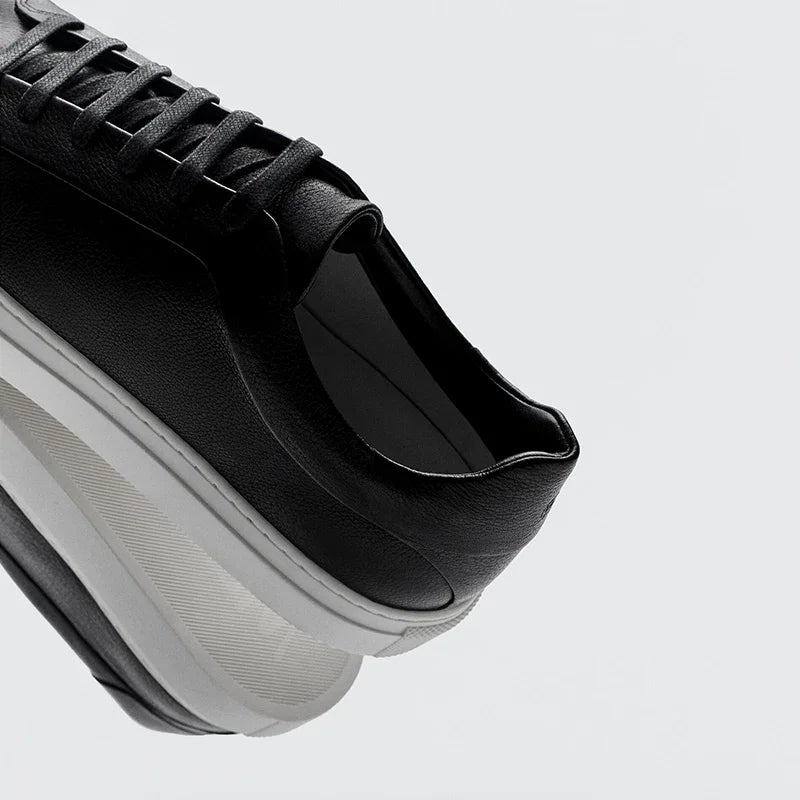 BeClassic™ LINJER STRICKLIN Leather Sneakers – Multicolor Minimalist Flats for Effortless Autumn Style.