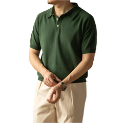 BeClassic™ Red Tornado Vintage Polo – Classic Cotton Knit for Effortless Style.