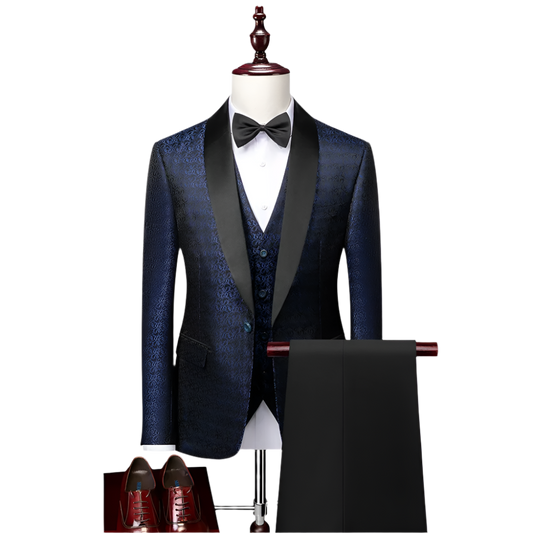 BeClassic™ Premium Three-Piece Suit – Sleek Slim-Fit Style for Weddings & Business Elegance.