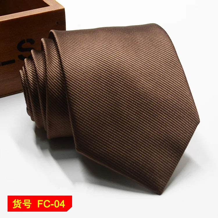 67 Styles Men's Ties Solid Color Stripe Flower Floral 7-8cm Jacquard Necktie Accessories Daily Wear Cravat Wedding Party Gift