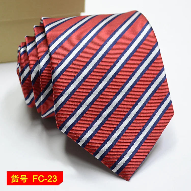 67 Styles Men's Ties Solid Color Stripe Flower Floral 7-8cm Jacquard Necktie Accessories Daily Wear Cravat Wedding Party Gift