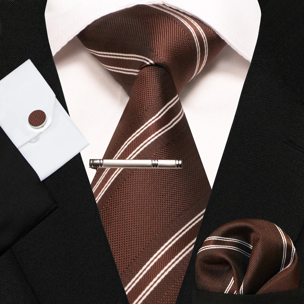 BeClassic Monoco Silk Tie & Accessory Set – Crimson Royale