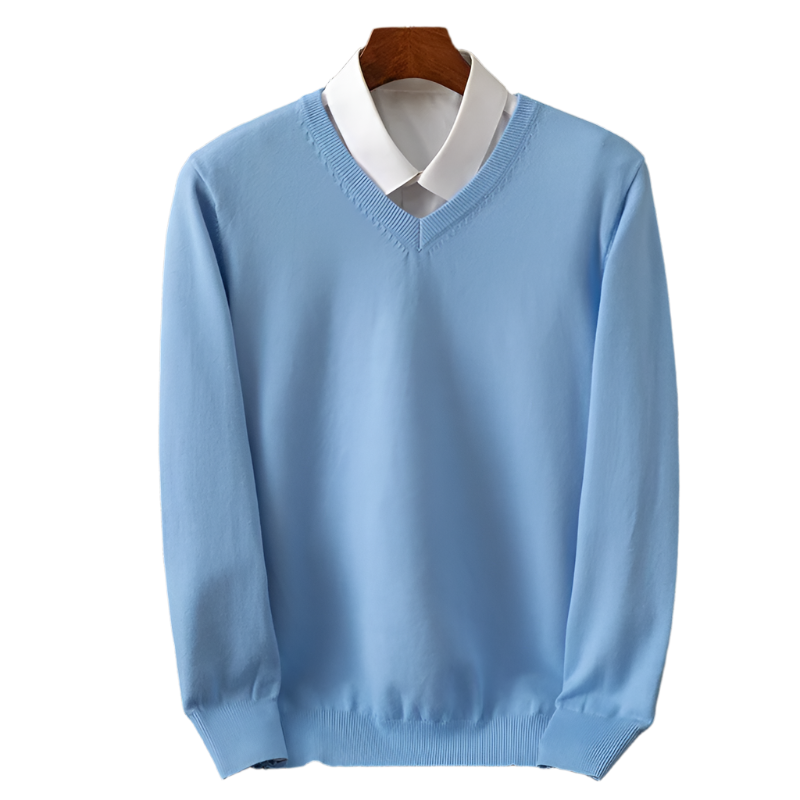 BeClassic™ Super Cashmere V-Neck Sweater – Thick, Warm Pullover for Timeless Autumn & Winter Style.