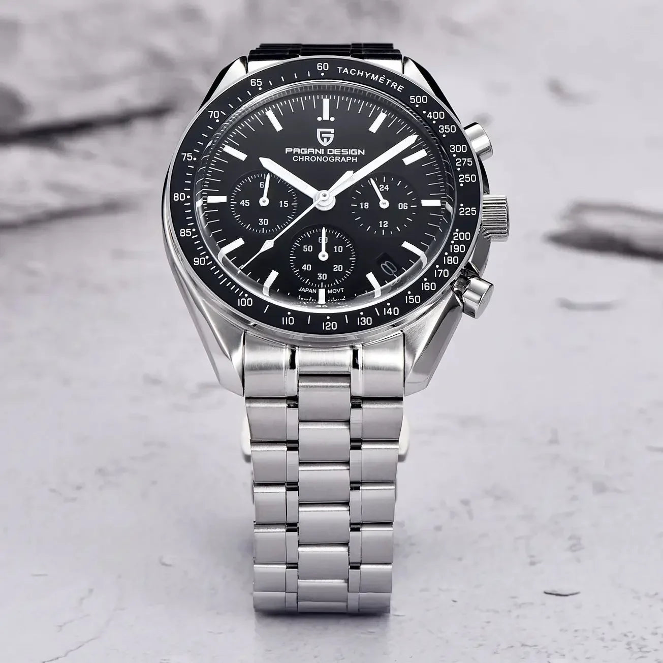 BeClassic™ PAGANI DESIGN 2025 Chronograph – Luxury Quartz Watch with Auto Date & AR Sapphire Glass.