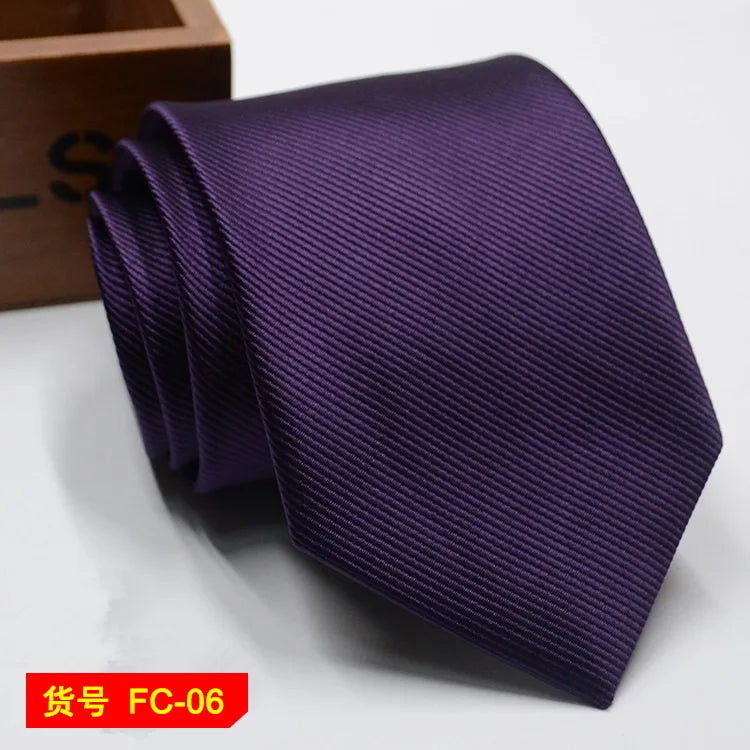 67 Styles Men's Ties Solid Color Stripe Flower Floral 7-8cm Jacquard Necktie Accessories Daily Wear Cravat Wedding Party Gift