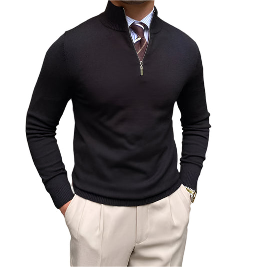 BeClassic™ Stand Collar Sweater – Vintage-inspired slim-fit knit for effortless autumn style