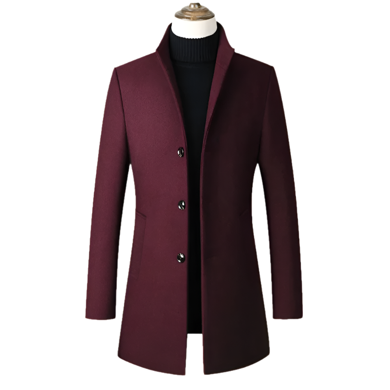 BeClassic™ Double-Breasted Wool Blend Trench – Long Business Casual Overcoat