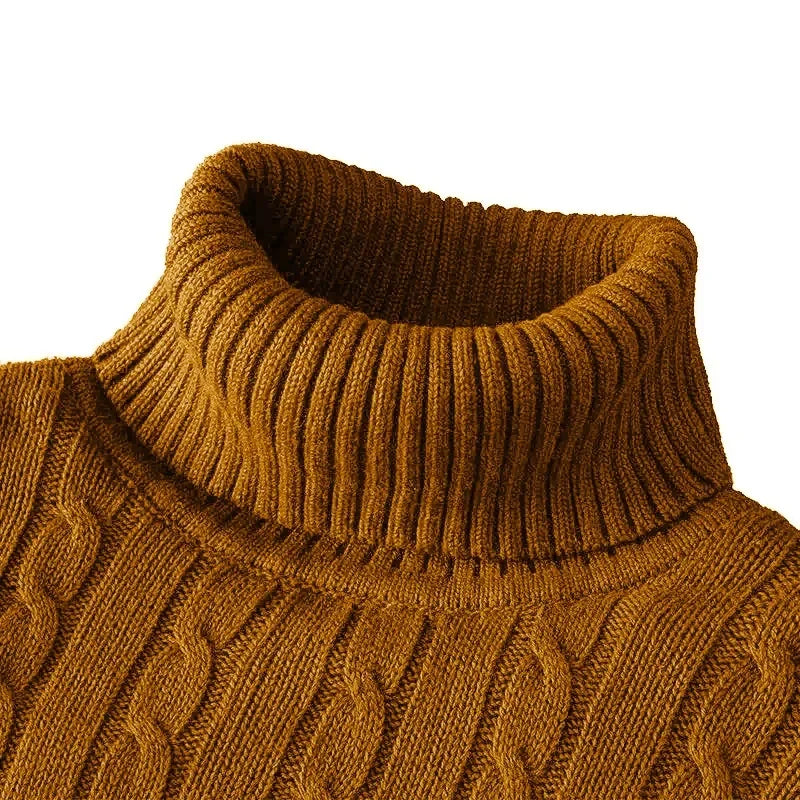 BeClassic Slim Fit Ribbed Turtleneck Sweater – Autumn Casual Essential