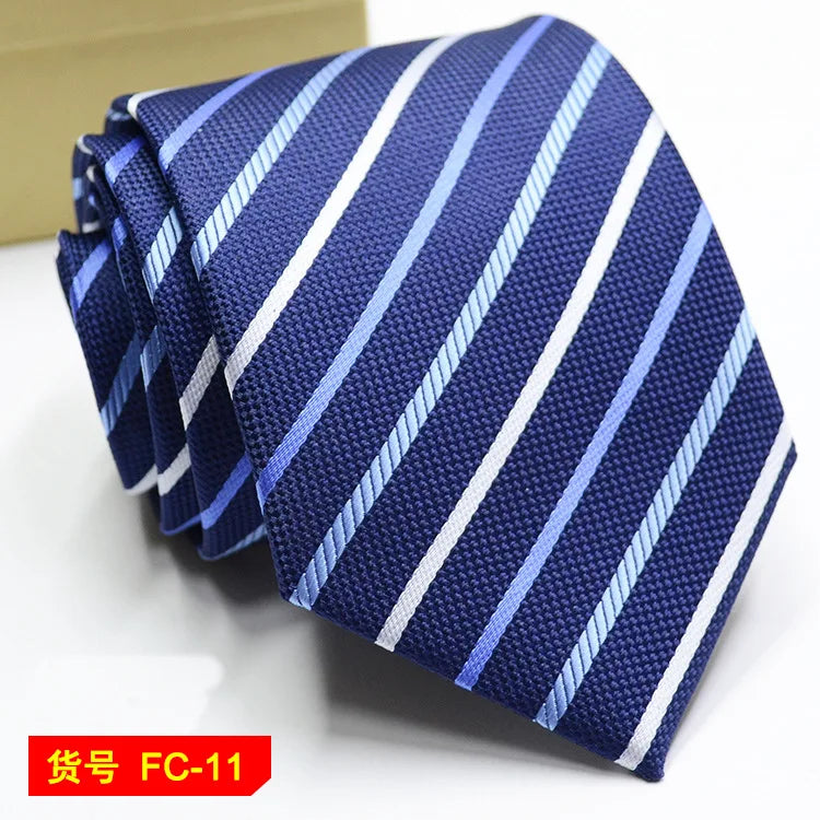 67 Styles Men's Ties Solid Color Stripe Flower Floral 7-8cm Jacquard Necktie Accessories Daily Wear Cravat Wedding Party Gift