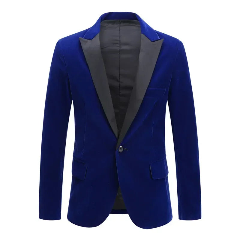 BeClassic™ Velvet Groom Tuxedo – Slim-Fit Blazer for Weddings & Banquets.
