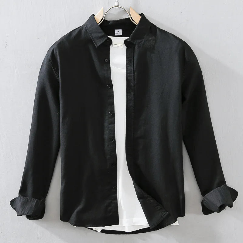 BeClassic™ Classic Linen-Cotton Shirt – Timeless Comfort with a Casual Button-Up Design.