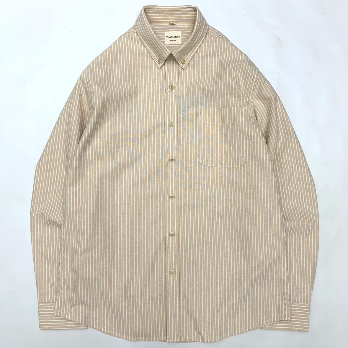 BeClassic Oxford Heritage Striped Cotton Shirt – Retro Japanese Inspired