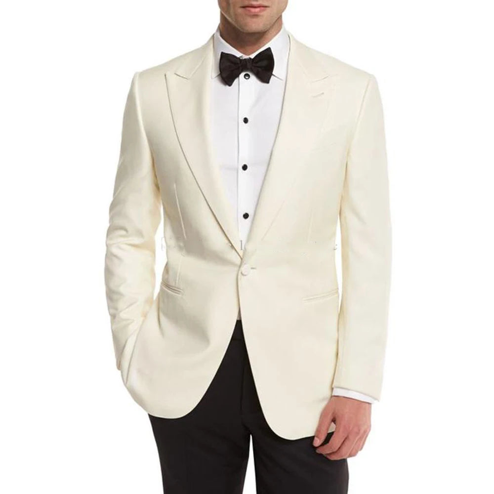 BeClassic™ Ivory Groom Tuxedo – Custom-Tailored Formal Suit for Weddings & Business