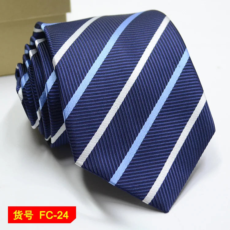 67 Styles Men's Ties Solid Color Stripe Flower Floral 7-8cm Jacquard Necktie Accessories Daily Wear Cravat Wedding Party Gift