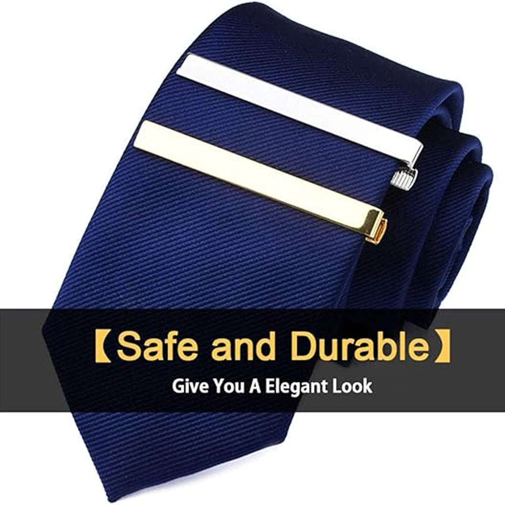 BeClassic™ Luxury Tie Clip Set – Elegant Square-Edge Design for Business & Weddings.