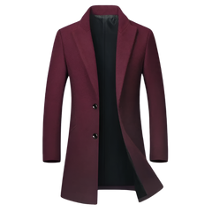 BeClassic™ Wool Blend Trench Coat – Business Casual Long Sleeve Outerwear for Autumn & Winter.