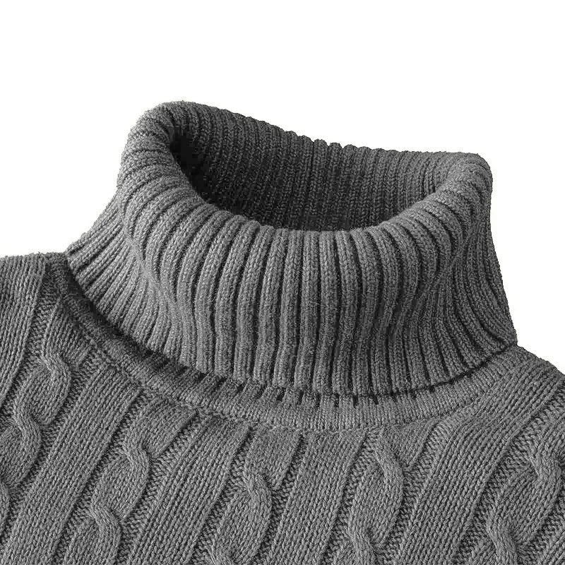 BeClassic Slim Fit Ribbed Turtleneck Sweater – Autumn Casual Essential