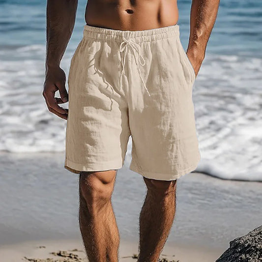 BeClassic Monoco Cotton Linen Shorts – Coastal Comfort