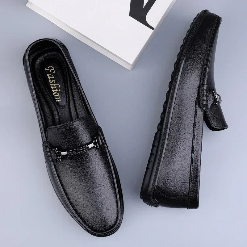 BeClassic™ Handmade Blue Leather Loafers – Luxury Slip-Ons for Business & Casual Wear.