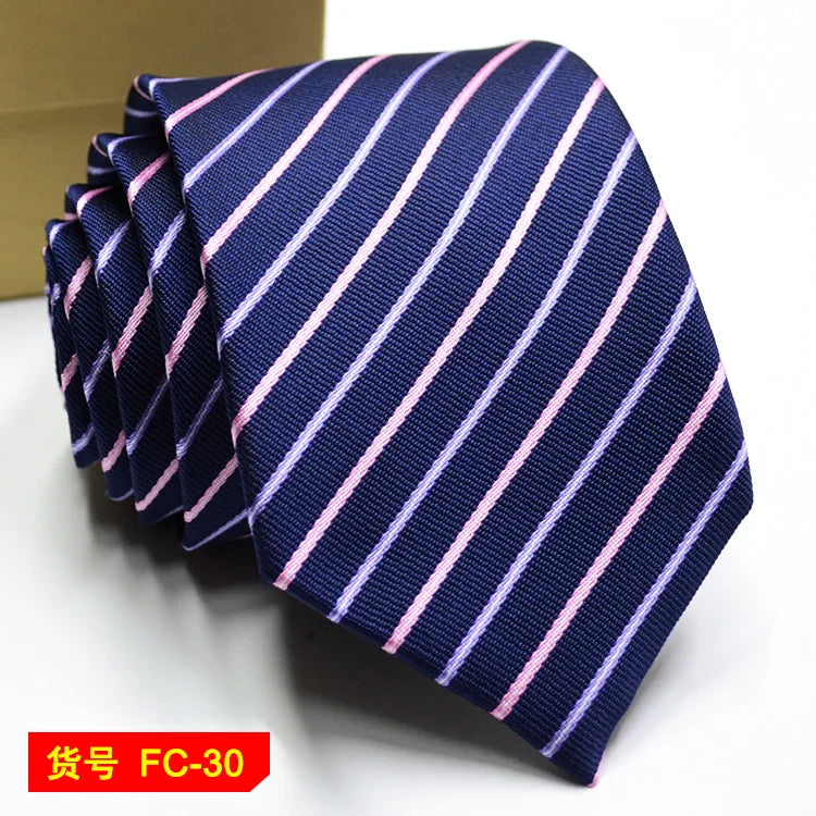 67 Styles Men's Ties Solid Color Stripe Flower Floral 7-8cm Jacquard Necktie Accessories Daily Wear Cravat Wedding Party Gift