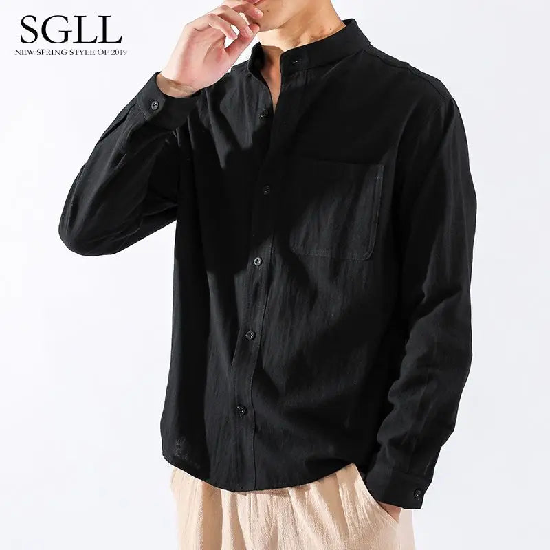 BeClassic™ Cotton-Linen Japanese Shirt – Lightweight Ethnic Style for Casual Elegance.