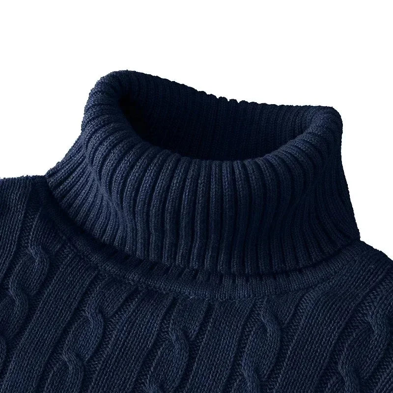 BeClassic Slim Fit Ribbed Turtleneck Sweater – Autumn Casual Essential