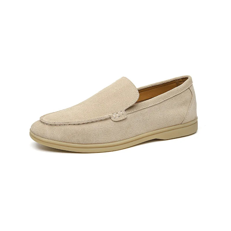 BeClassic™ Suede Leather Loafers – Designer Casual Flats for Timeless Elegance.