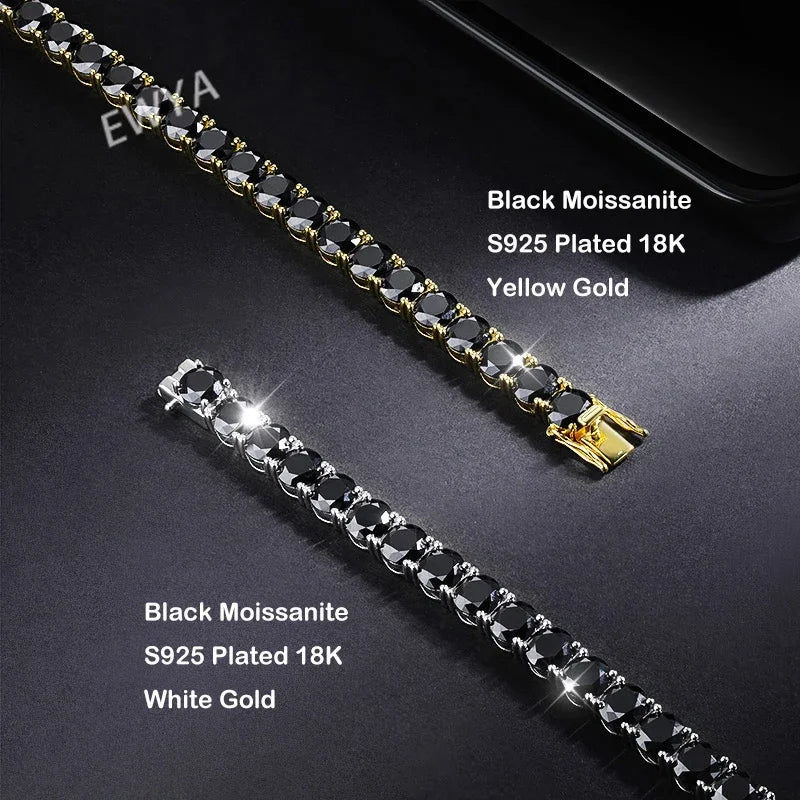 BeClassic Monoco Moissanite Tennis Bracelet – Midnight Gradient