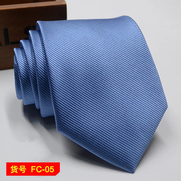 67 Styles Men's Ties Solid Color Stripe Flower Floral 7-8cm Jacquard Necktie Accessories Daily Wear Cravat Wedding Party Gift