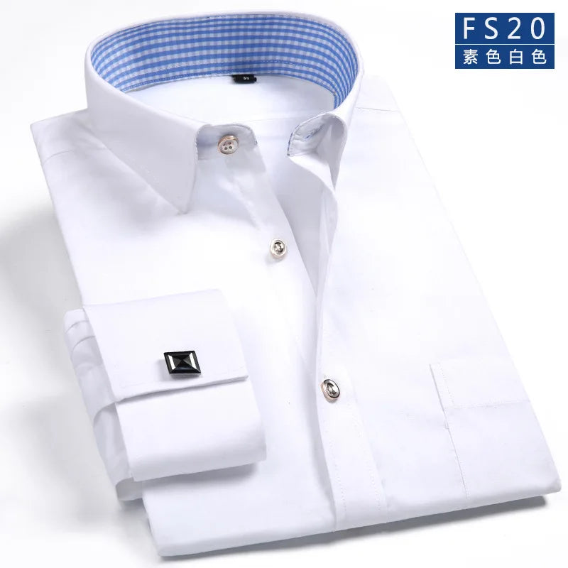 BeClassic Monoco French Cuff Dress Shirt – Timeless White