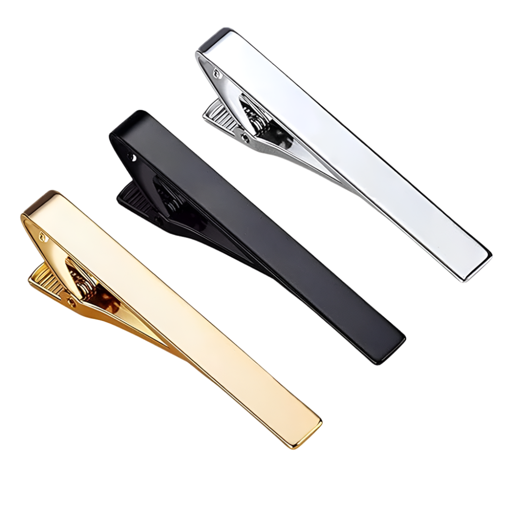 BeClassic™ Luxury Tie Clip Set – Elegant Square-Edge Design for Business & Weddings.
