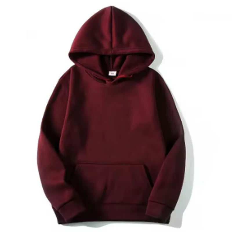 New style unisex autumn and winter casual hooded sweatshirt sportswear men's top solid color hooded sportswear men's wear