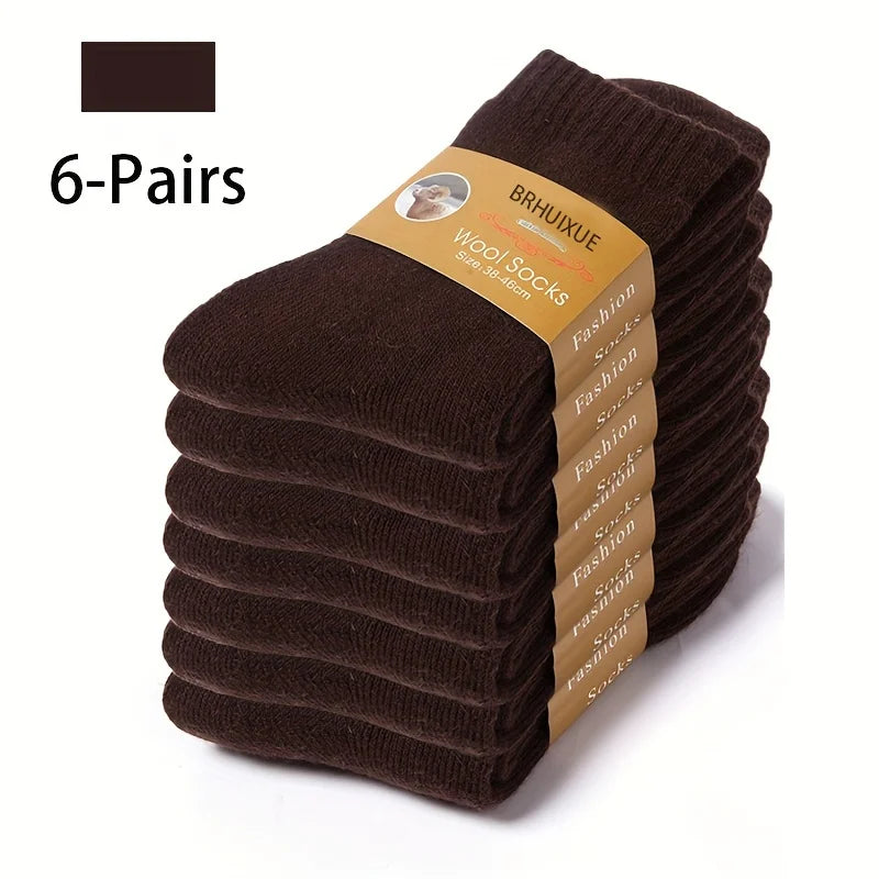 BeClassic Merino Wool Thermal Socks – 6-Pack Winter Essentials