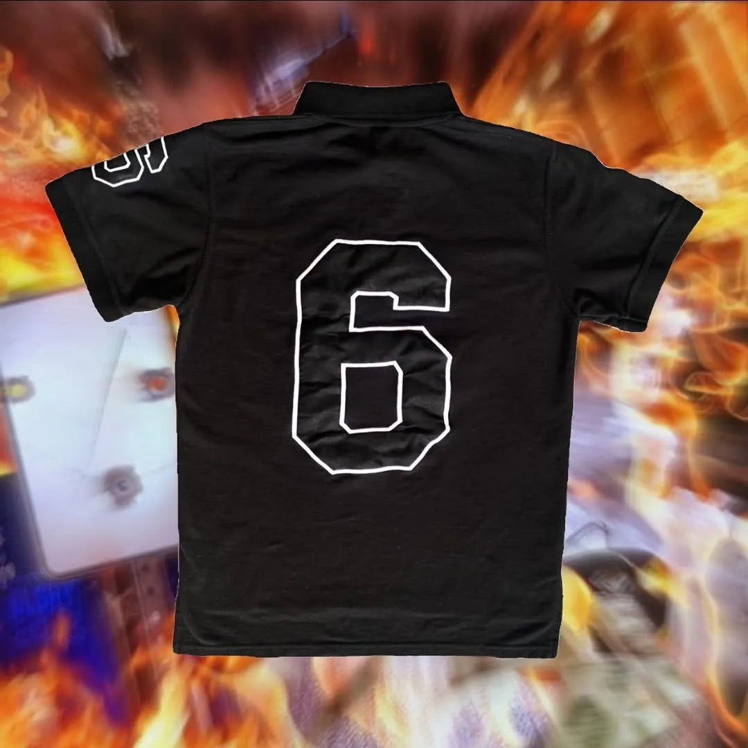 BeClassic™ Heaven & Hell Polo – Y2K streetwear with a bold punk-inspired print.