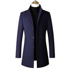 BeClassic™ Double-Breasted Wool Blend Trench – Long Business Casual Overcoat