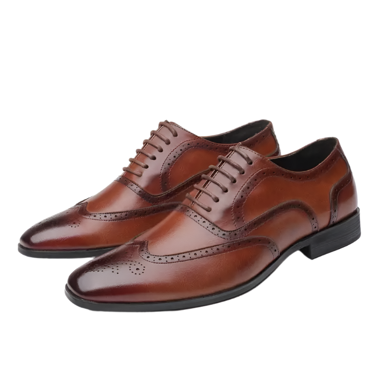 BeClassic™ Classic Retro Brogue Oxfords – Premium Leather Dress Shoes for Business & Weddings.