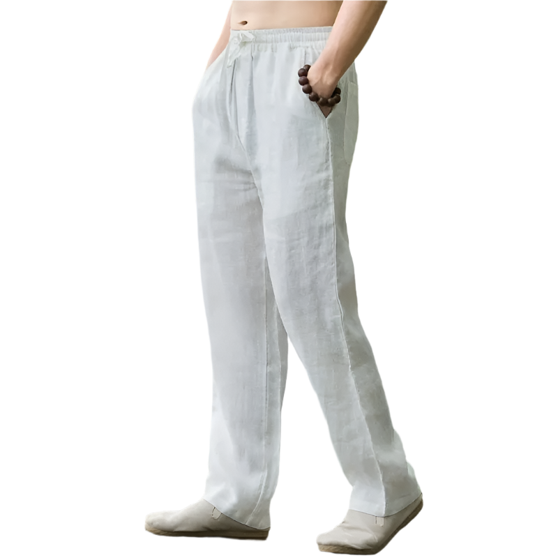 BeClassic™ 2025 Chinese-Style Linen Trousers – Breathable Wide-Leg Pants for Casual Elegance.