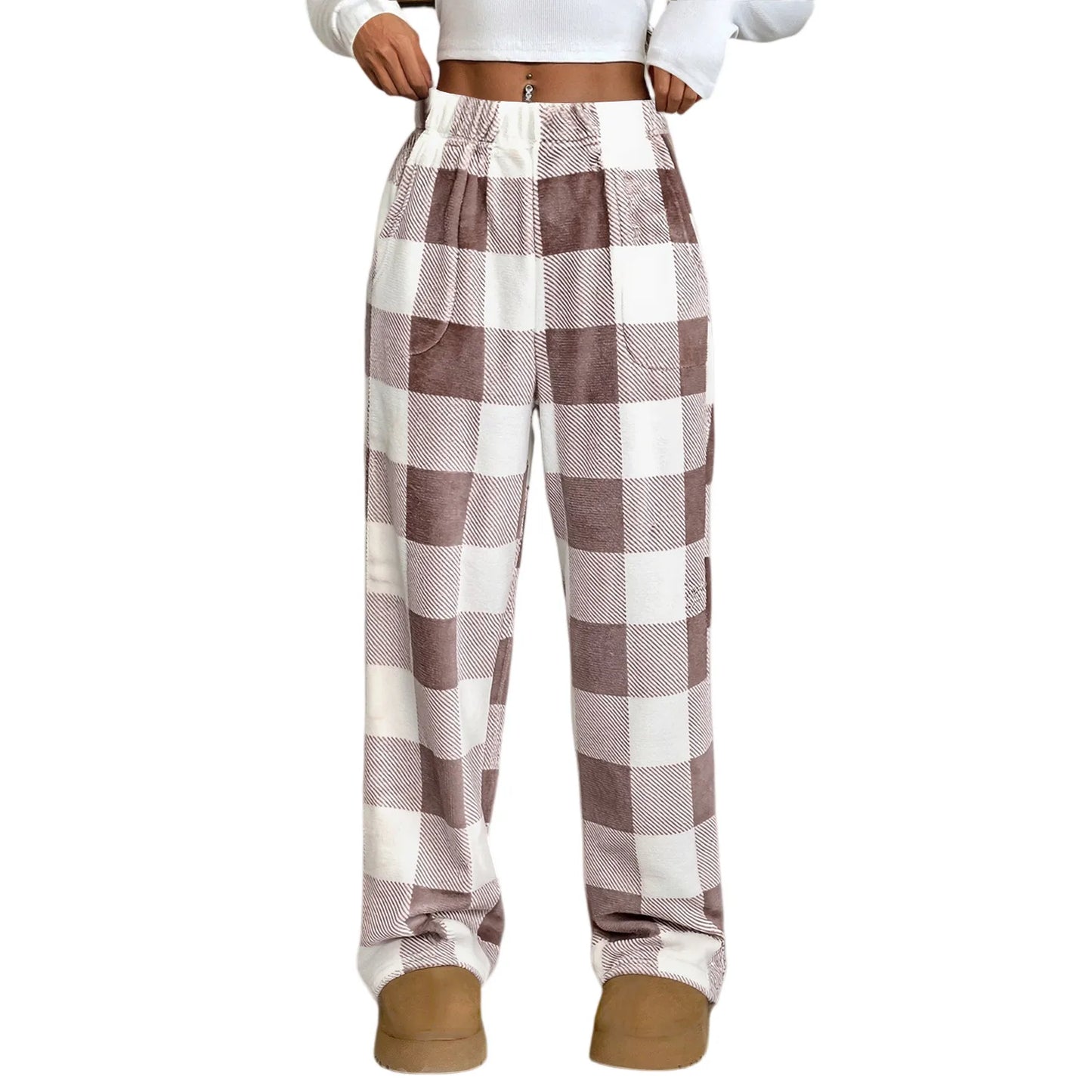 BeClassic Women’s Plush Plaid Pajama Pants – Winter Comfort Edition