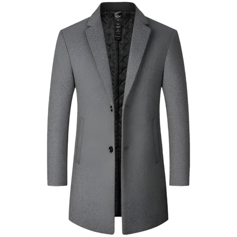 BeClassic™ BROWON Wool Trench Coat – Long Solid Color Windbreaker for Autumn & Winter Elegance.