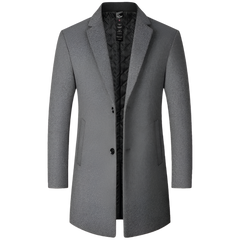 BeClassic™ BROWON Wool Trench Coat – Long Solid Color Windbreaker for Autumn & Winter Elegance.