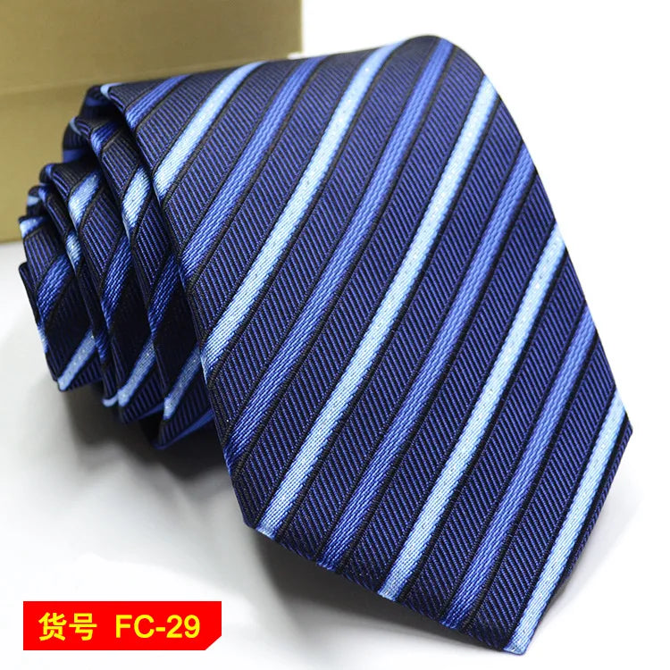 67 Styles Men's Ties Solid Color Stripe Flower Floral 7-8cm Jacquard Necktie Accessories Daily Wear Cravat Wedding Party Gift