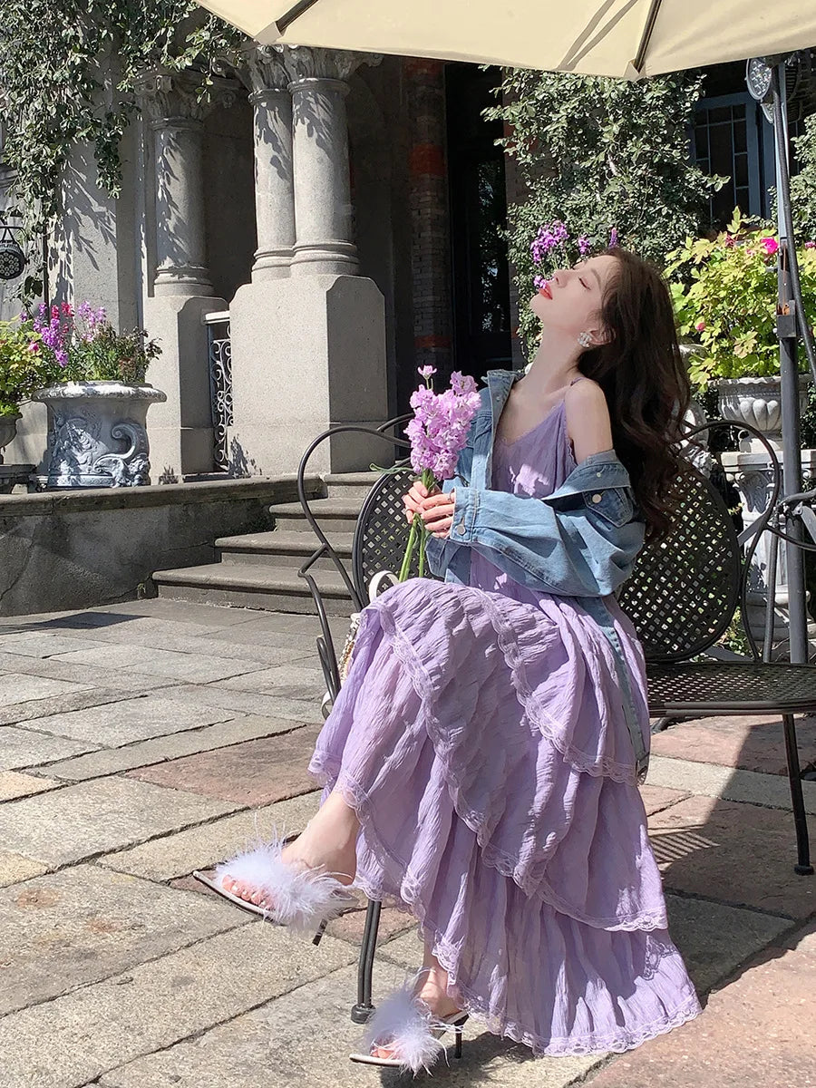 BeClassic Monoco Vintage Ruffle Maxi Dress – Summer Breeze