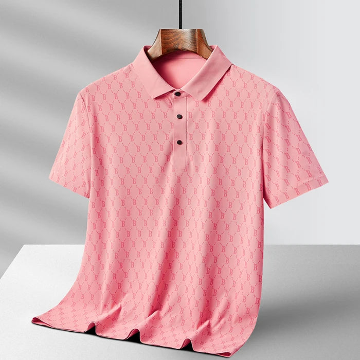 BeClassic™ 2025 Ice Silk Polo – High-End Short Sleeve for Light Business & Casual Wear.