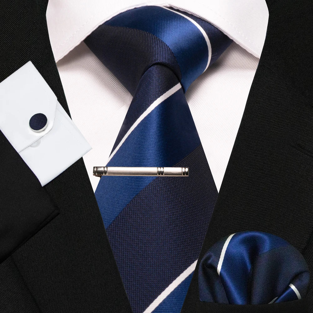 BeClassic Monoco Silk Tie & Accessory Set – Crimson Royale