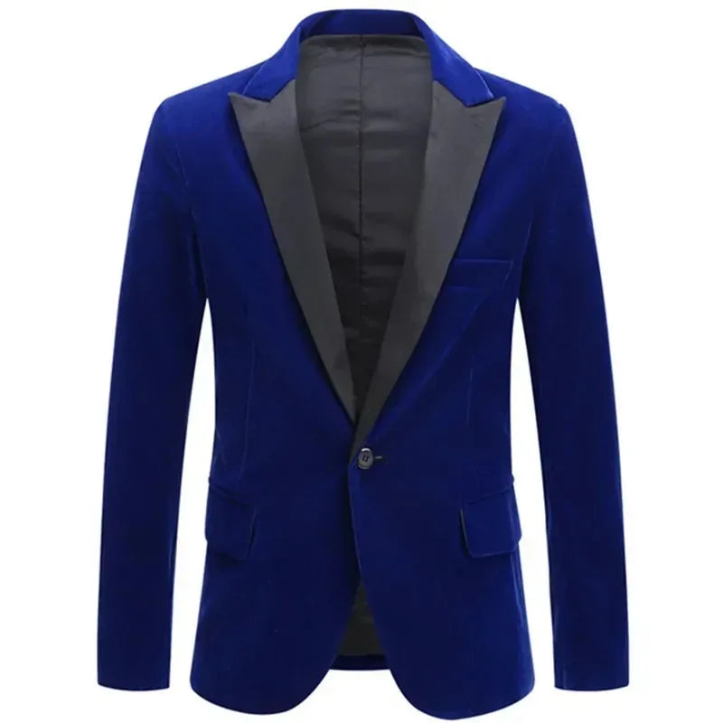 BeClassic™ Velvet Groom Tuxedo – Slim-Fit Blazer for Weddings & Banquets.