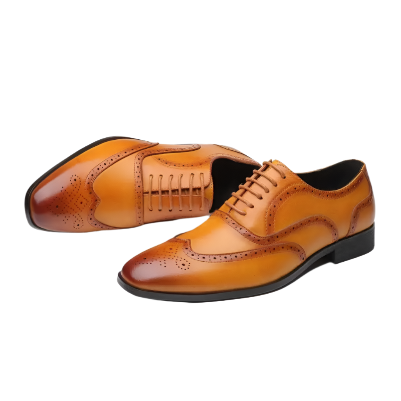 BeClassic™ Classic Retro Brogue Oxfords – Premium Leather Dress Shoes for Business & Weddings.